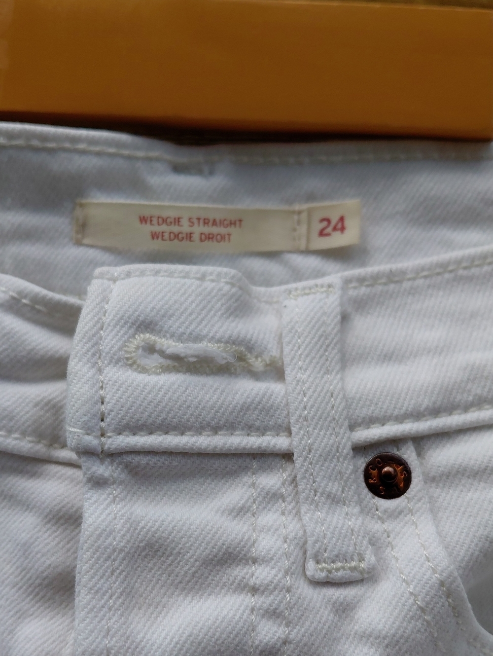 Levi's White Wedgie Straight Jeans